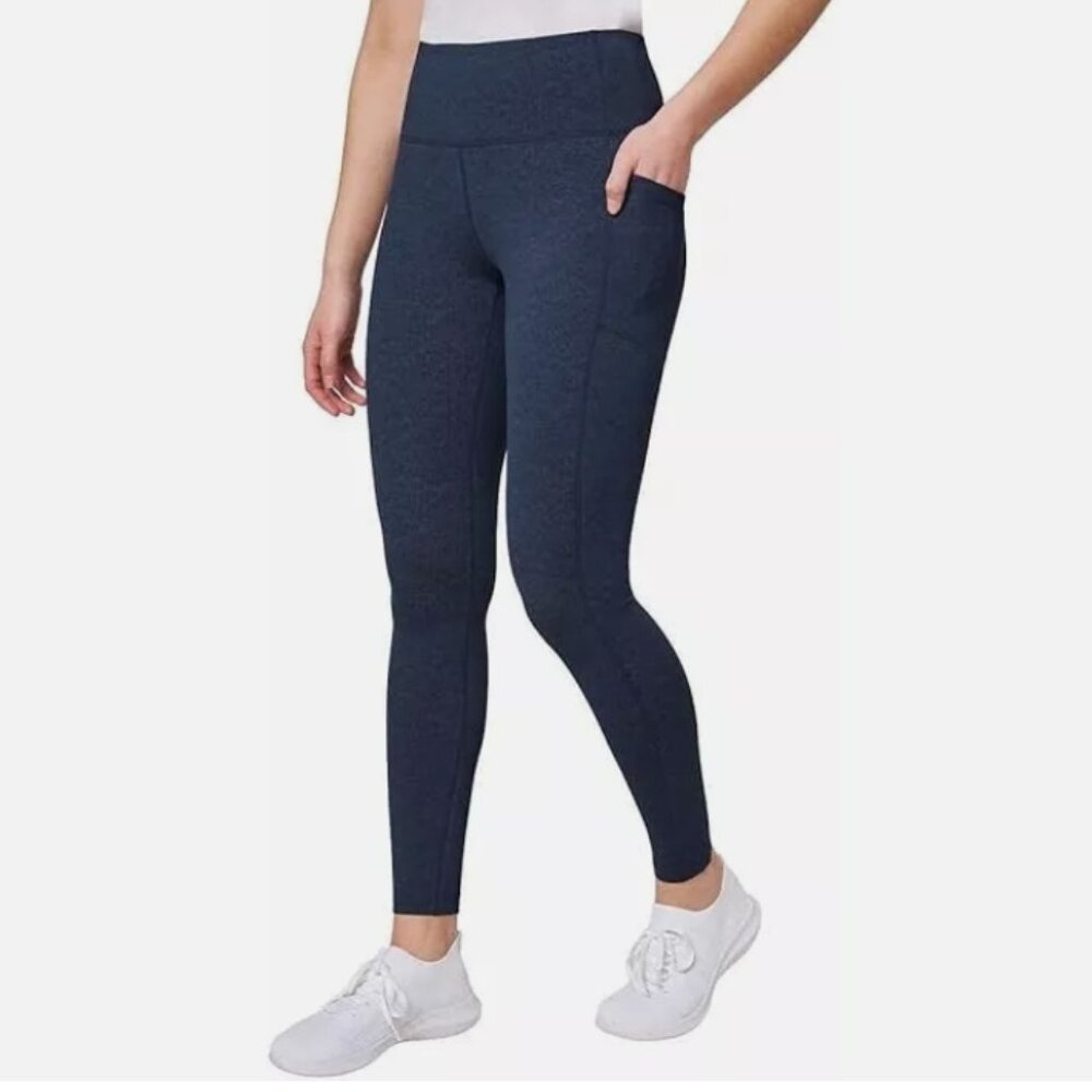 Mondetta Womens High Waist Active Leggings Sargasso Sea Combo
